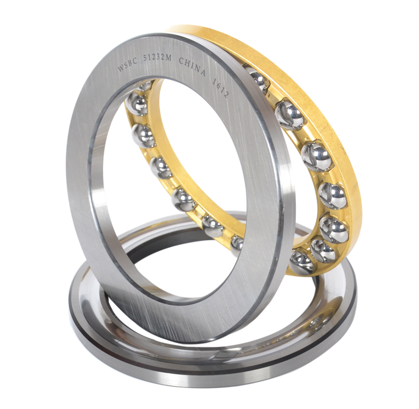 Double direction thrust ball bearings